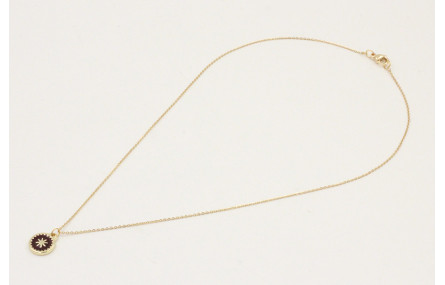 Solitario de acero inoxidable cadena eslabón peque