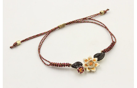 Pulser hilo micro driza color granate y oro con ad