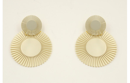 Pendientes sol de acero inoxidable. Largo 5cm.