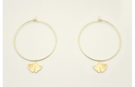 Pendinetes acero inoxidable de aros grandes con co