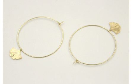 Pendinetes acero inoxidable de aros grandes con co