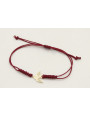 Pulsera hilo color granate con nudo serpiente y go