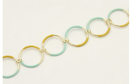 Pulsera de acero inoxidable con arandelas esmaltad