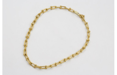 Collar acero inoxidable cadena de eslabón herradur