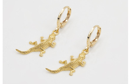 Pendientes ORO18K-3 micras con cierre seguridad y 