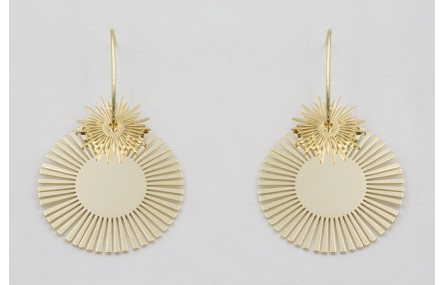 Pendientes acero inoxidable anzuelo con estrella y