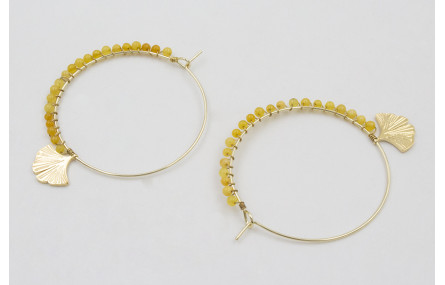 Pendientes acero inoxidable aro grande con colgant