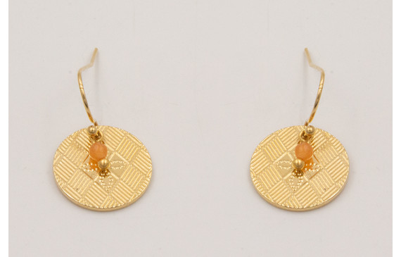 Pendientes  ORO-18K-3MICRAS pendiente gancho senci