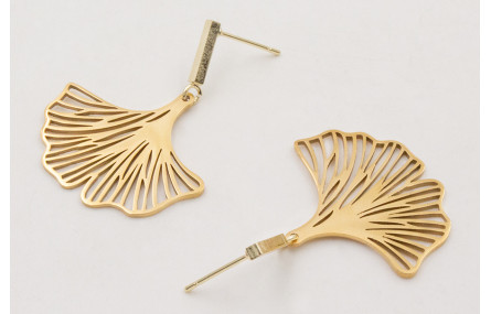 Pendientes ACERO de perno de liston con hoja de gi