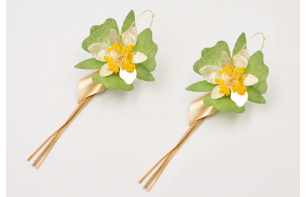 Pendientes aro grande dorado mate con lentejuelas 