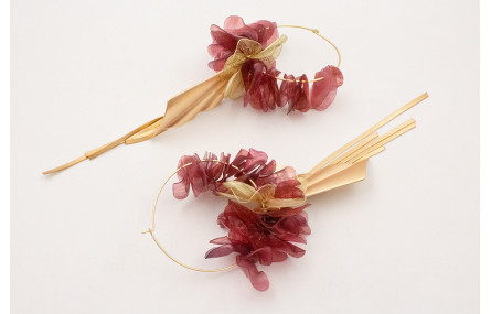 Pendientes aro grande con lentejuelas ovaladas col