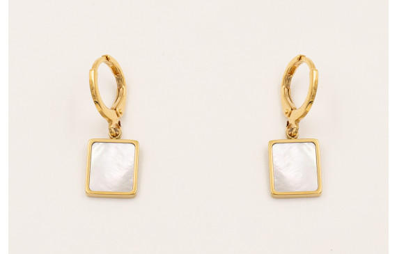 Pendientes cierre aro baño ORO18K-3 micras, colgan