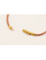 Pulsera hilo metalico oro rosa con tubo curvado ac