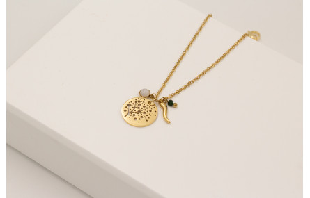 Collar cadena eslabón retorcido acero inoxidable c