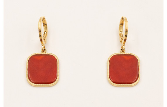 Pendientes cierre aro baño ORO18K-3 micras, colgan