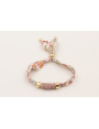 Pulsera lazo liberty ancho estampado flores lilas 