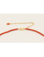 Collar micro tubo de coral con disco aplastado, ci