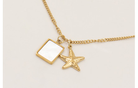 Collar cadena acero inoxidable con colgante estrel