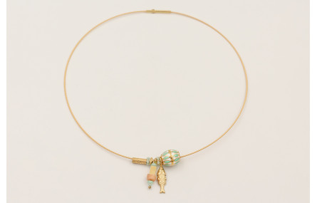 Collar espiral acero inoxidable con barrilete esma