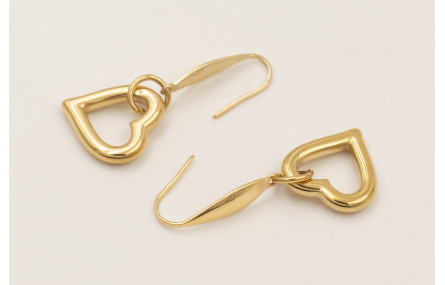 Pendientes acero inoxidable gancho gota con colgan