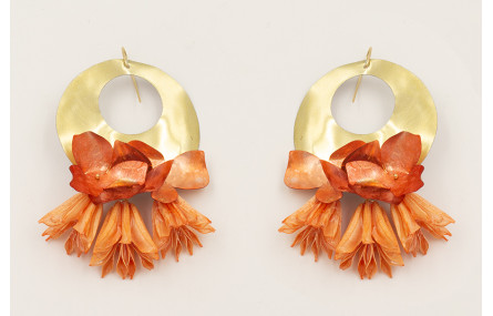 Pendientes gancho sencillo con disco donut lenteju