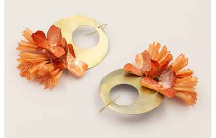 Pendientes gancho sencillo con disco donut lenteju