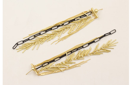 Pendientes con 4 anillas colgantes fleco distntas