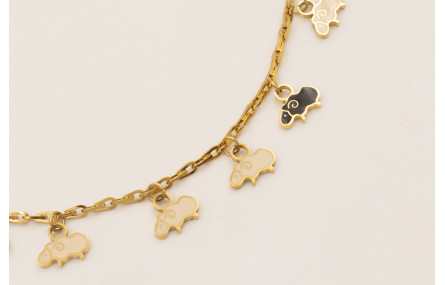 Collar ACERO INOXIDABLE cadena eslabón gota con co