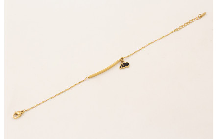 Pulsera ACERO INOXIDABLE chapa rectangular con col