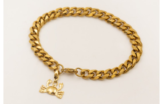 Pulsera completa ACERO INOXIDABLE eslabón grueso c