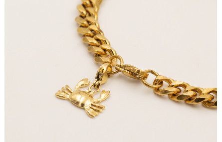 Pulsera completa ACERO INOXIDABLE eslabón grueso c