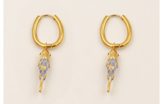 Pendientes ACERO INOXIDABLE gancho cerrado con col