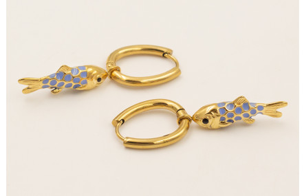 Pendientes ACERO INOXIDABLE gancho cerrado con col