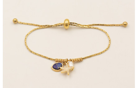 Pulsera cadena cordón ACERO INOXIDABLE con medio n