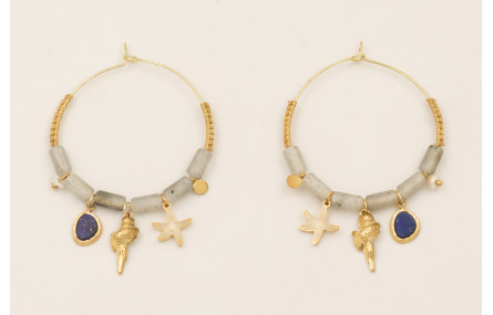 Pendientes ACERO INOXIDABLE aro grande con nudo ma