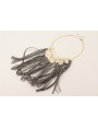 Collar rigído ACERO INOXIDABLE con flecos lazo vic