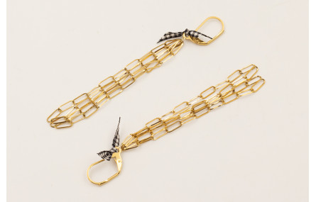 Pendientes ACERO INOXIDABLE cierre alargado, lazad