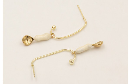 Pendientes anzuelo de  ACERO INOXIDABLE con colgan