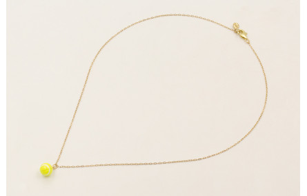 Solitario cadena eslabón pequeño dorado con colgan