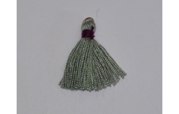 Pompon bicolor 16mm Gris-Morado