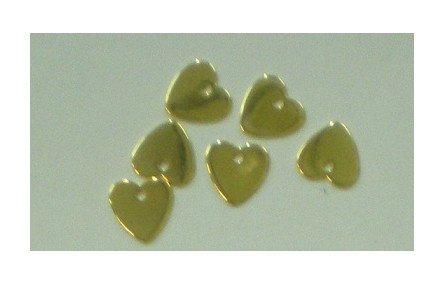 corazón dorado 10*12