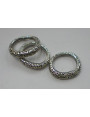 Aro 11*11mm trabajado Plata Vieja