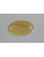 Cuenta Ovalo acero Inoxidable 25*15mm Oro