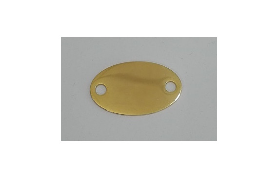 Cuenta Ovalo acero Inoxidable 25*15mm Oro