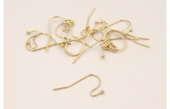 Pendiente gancho 22*12*7mm Baño Oro 18K -3 micras