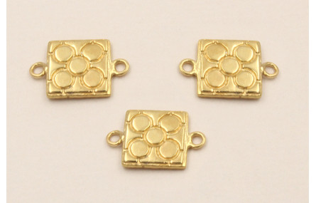 Pieza Baldosa Bilbao 9*9 Plata 925 + Oro 18k 3 M.