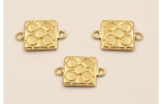 Pieza Baldosa Bilbao 9*9 Plata 925 + Oro 18k 3 M.