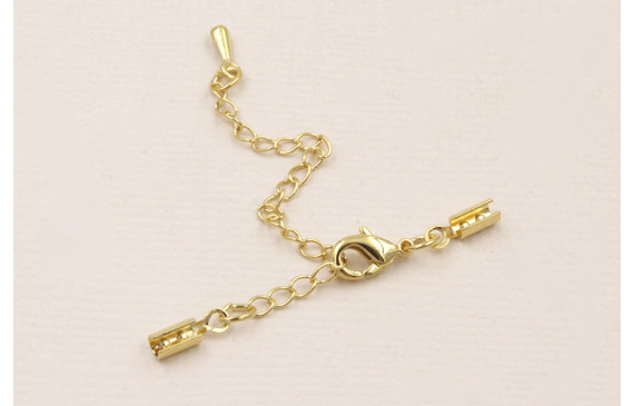 Cierre Completo 70mm cadena Baño Oro 3M 18K