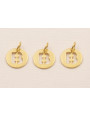 Colgante letra B 10mm Baño Oro 18K, 3Micras