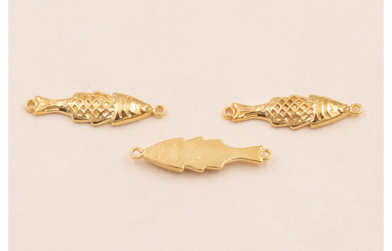 Entrepieza PEZ 24*6mm Baño ORO 18K 3 Micras